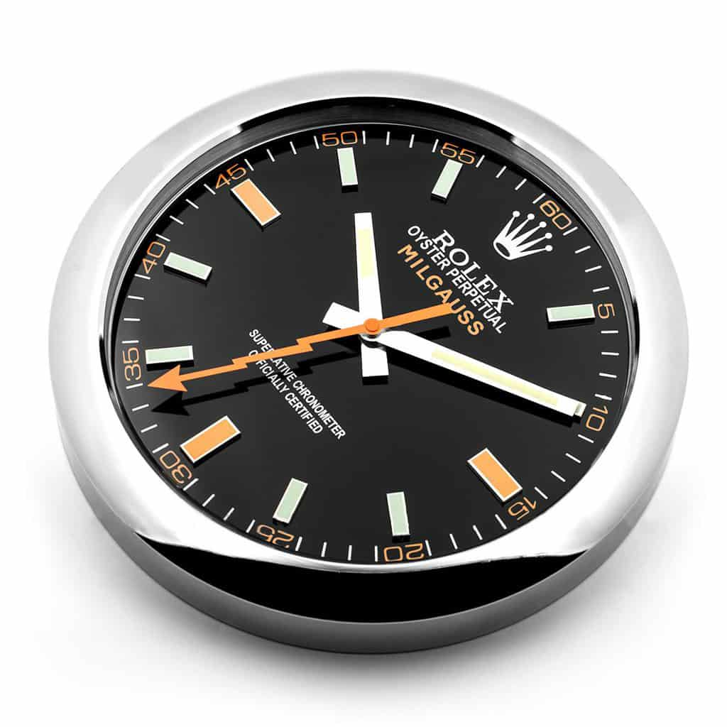 ROLEX MILGAUSS RL-41 DELUXE METAL WALL CLOCK 35 CM