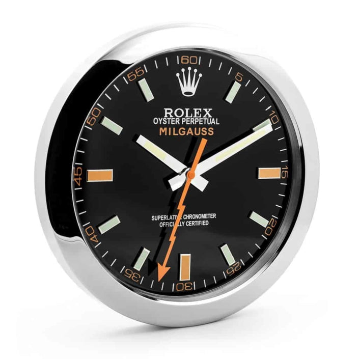 ROLEX MILGAUSS RL-41 DELUXE METAL WALL CLOCK 35 CM