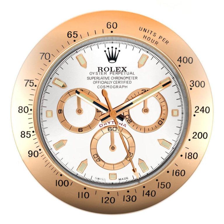 ROLEX WALL CLOCK – ROSE GOLD DAYTONA – RL-57 EDITION DELUXE METAL WALL CLOCK