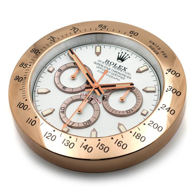 ROLEX WALL CLOCK – ROSE GOLD DAYTONA – RL-57 EDITION DELUXE METAL WALL CLOCK