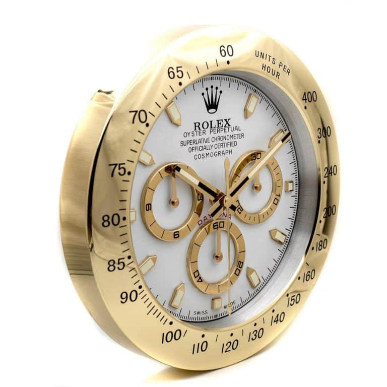 ROLEX WALL CLOCK – DAYTONA GOLD – RL-54 EDITION – DELUXE METAL WALL CLOCK
