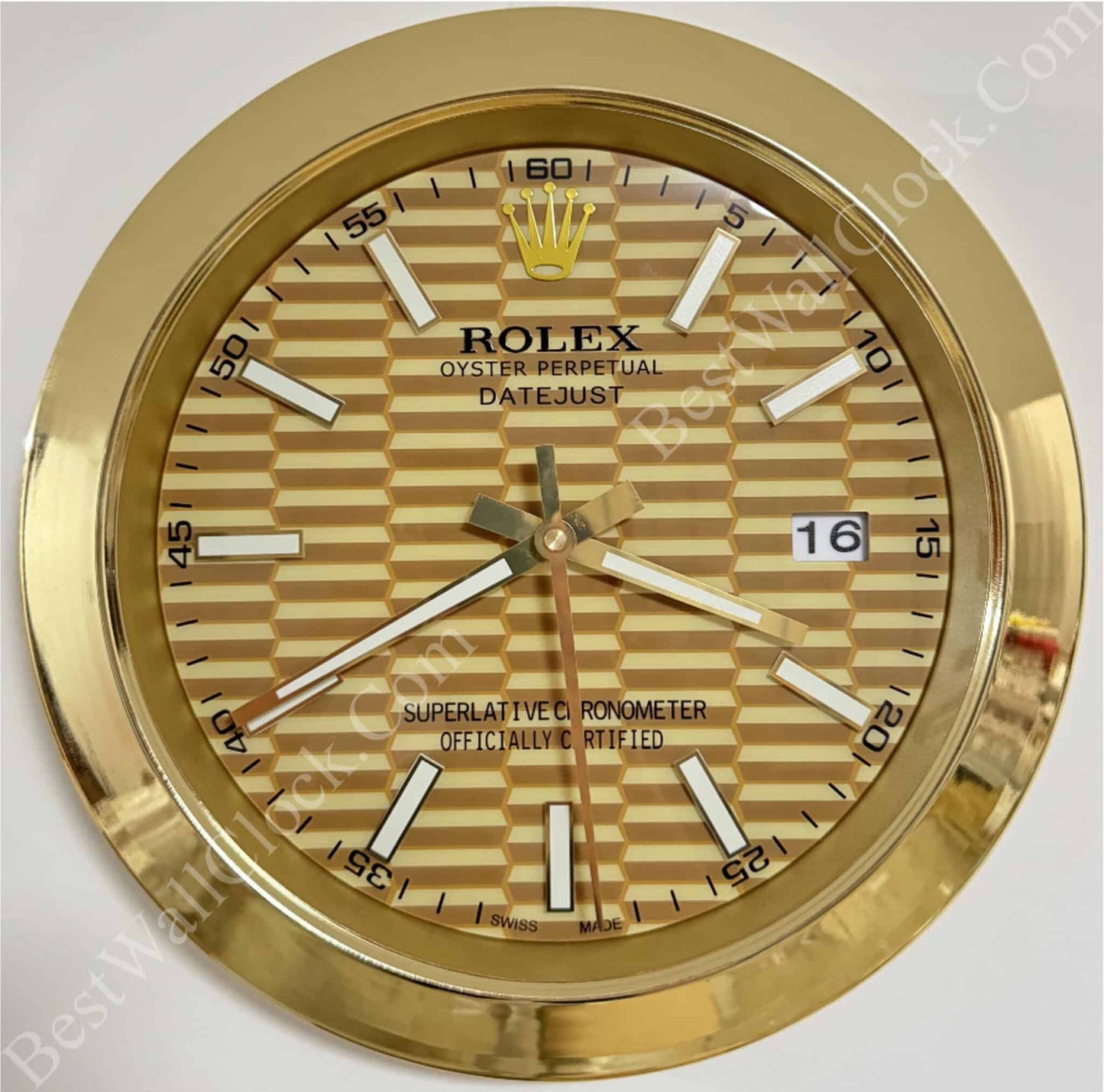 DATEJUST – GOLD – GOLD EDITION 35 CM DELUXE METAL WALL CLOCK