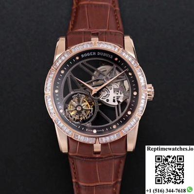 Roger Dubuis Excalibur Rddbex0404 Jb Factory V3 Rose Gold Tourbillon-Rep Time Watches