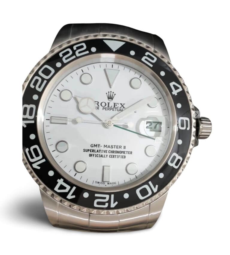 GMT MASTER 2 POLAR “XXL” – WRL−15 DELUXE METAL WALL CLOCK, 35 CM