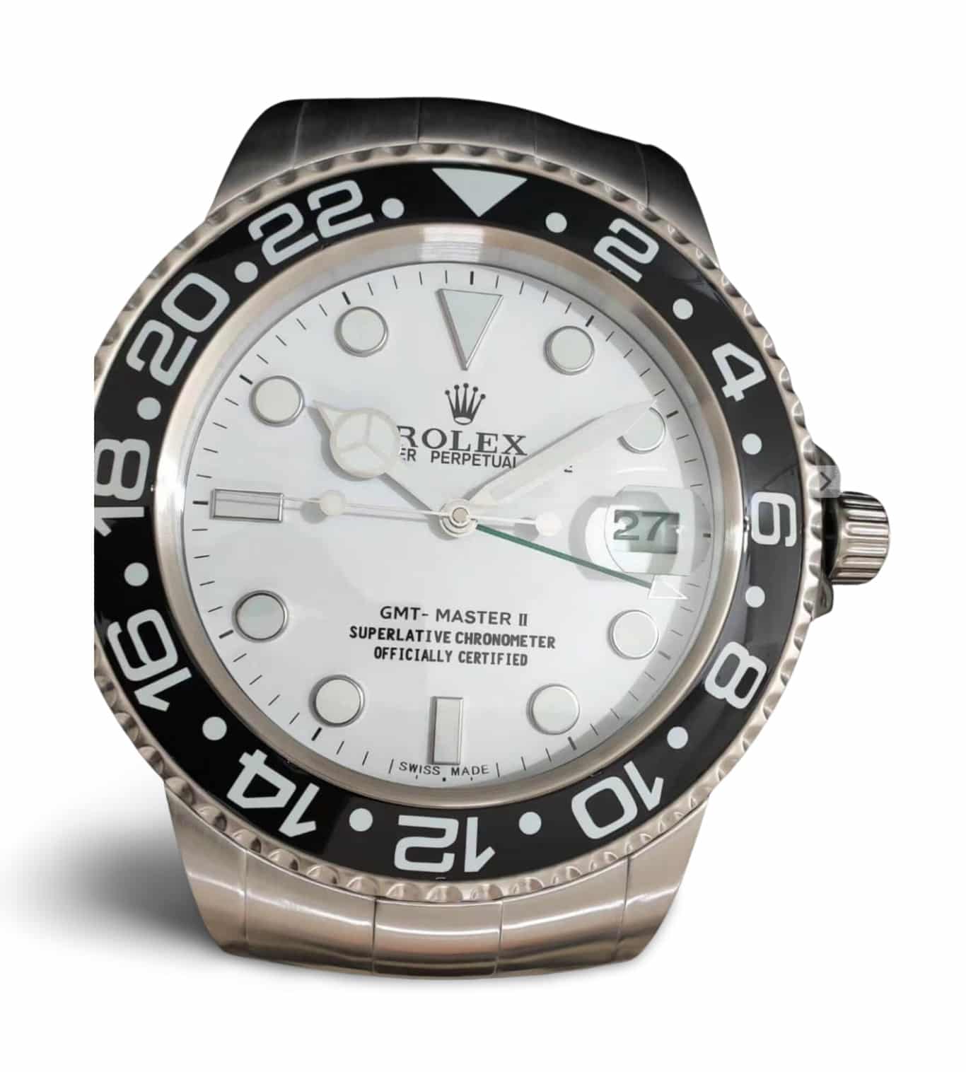 GMT MASTER 2 POLAR “XXL” – WRL−15 DELUXE METAL WALL CLOCK, 35 CM