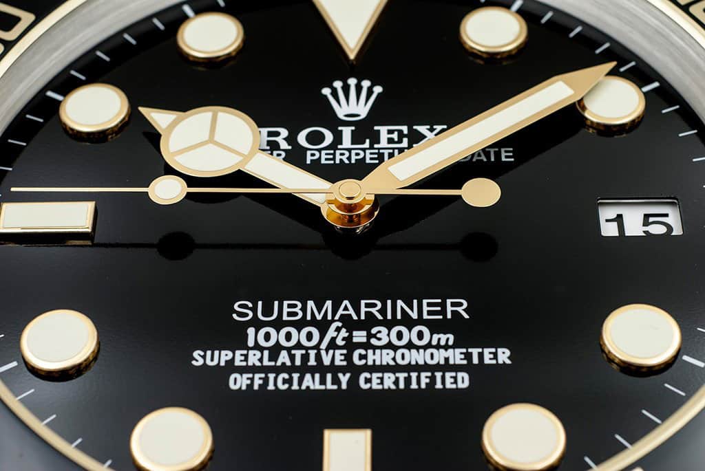 ROLEX WALL CLOCK – SUBMARINER GOLD – RL-49 EDITION – DELUXE 35 CM METAL WALL CLOCK