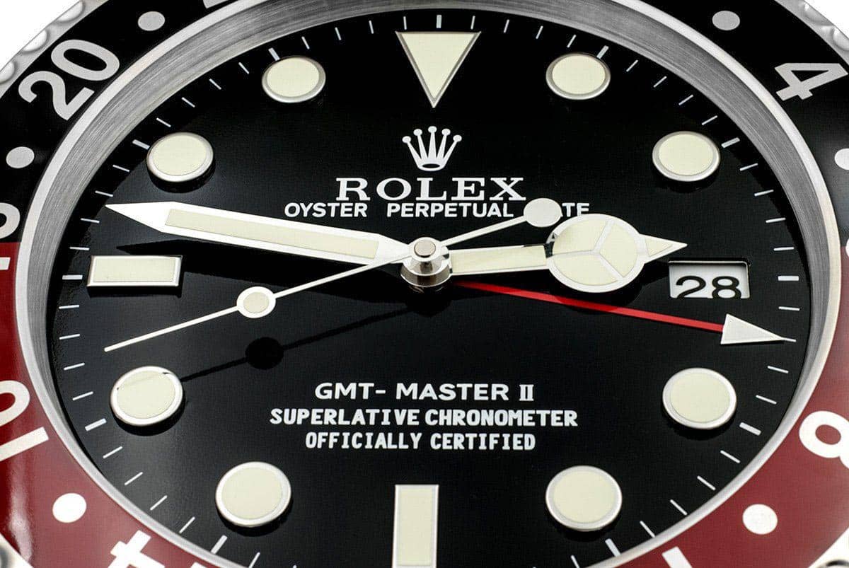 ROLEX GMT MASTER 2 COKE – RL-12 DELUXE METAL WALL CLOCK, 35 CM