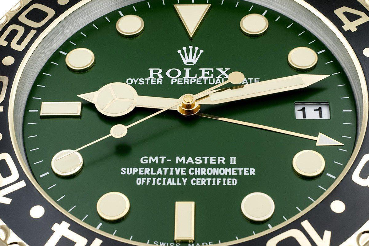 ROLEX GMT MASTER 2 GOLD GREEN DIAL – RL-53 EDITION DELUXE METAL WALL CLOCK