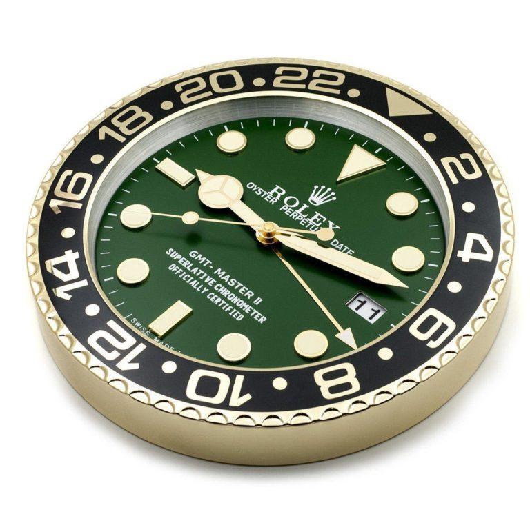 ROLEX GMT MASTER 2 GOLD GREEN DIAL – RL-53 EDITION DELUXE METAL WALL CLOCK
