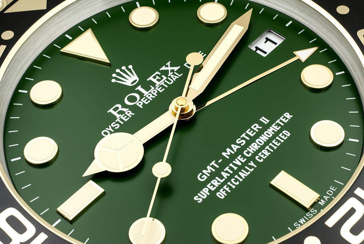 ROLEX GMT MASTER 2 GOLD GREEN DIAL – RL-53 EDITION DELUXE METAL WALL CLOCK