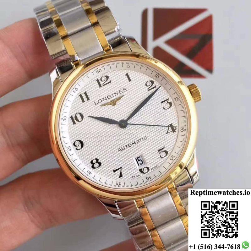 Longines Master Collection Kz Factory White Textured Dial-Rep Time Watches