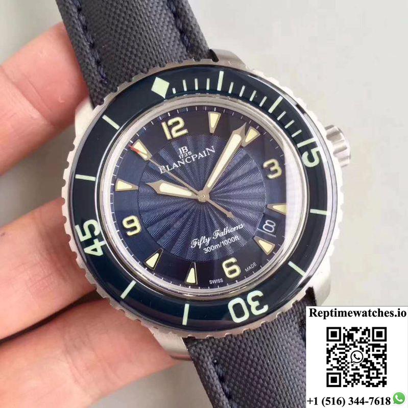 Blancpain Fifty Fathoms 5015D-1140-52B Zf Factory Blue Dial-Rep Time Watches