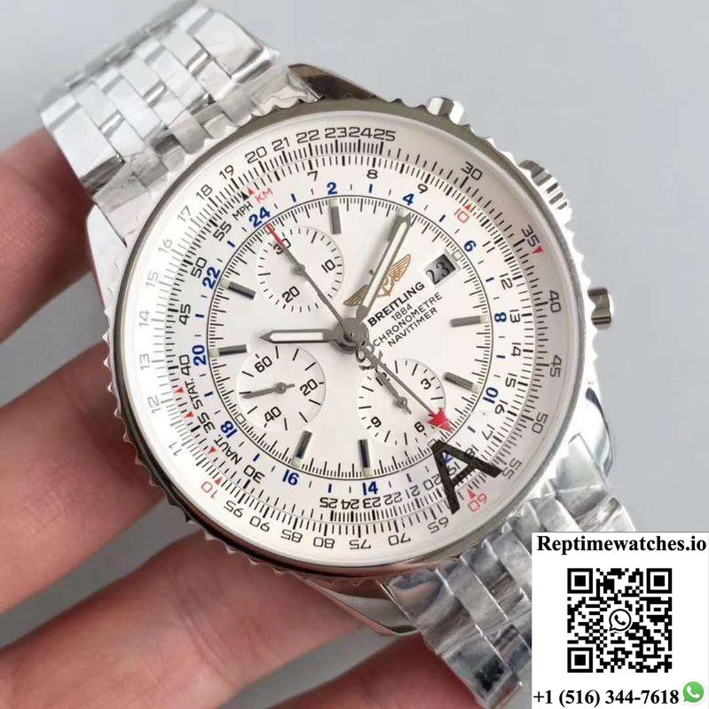 Breitling Navitimer World A2432212/G571-443A Jf Factory White Dial-Rep Time Watches
