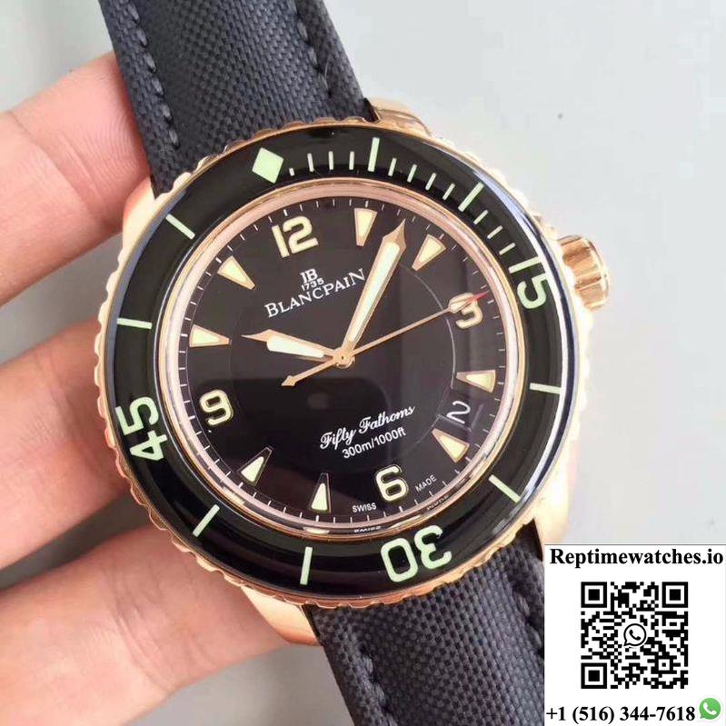 Blancpain Fifty Fathoms 5015-3630-52 Zf Factory Black Dial-Rep Time Watches