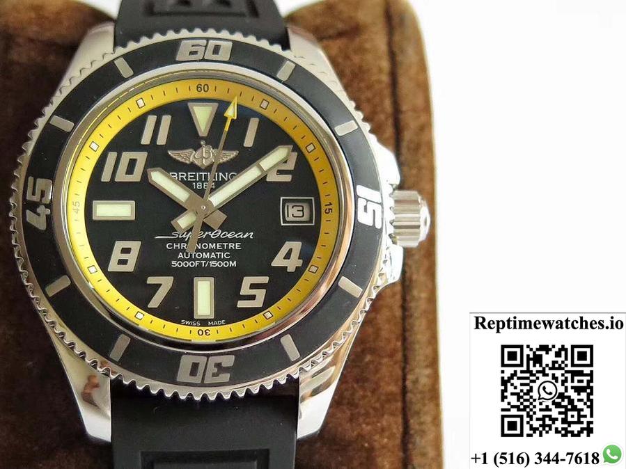 Breitling Superocean 42 Abyss Yellow A1736402/Ba32 Zf Factory Black &Amp; Yellow Dial-Rep Time Watches