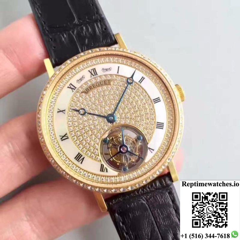 Breguet Grand Complication Tourbillon Diamond Dial-Rep Time Watches