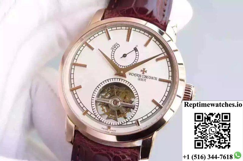 Vacheron Constantin Patrimony Traditionnelle 14-Day Tourbillon 89000 White Dial-Rep Time Watches