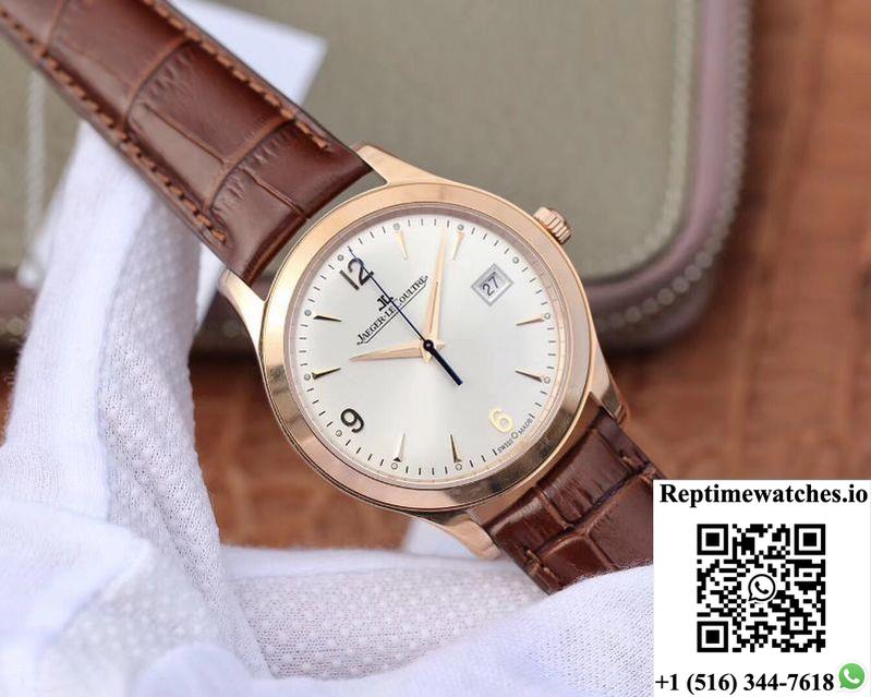 Jaeger Lecoultre Master Control Date Q1542520 Zf Factory 18K Rose Gold White Dial-Rep Time Watches