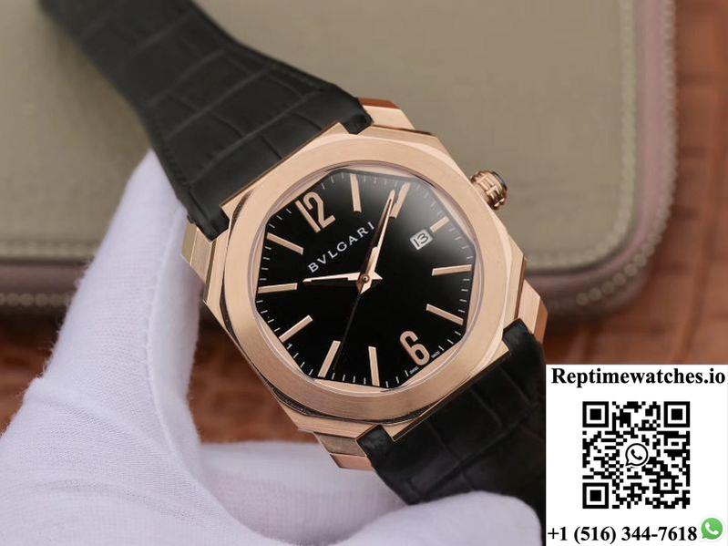Bvlgari Octo Solotempo 102485 Bg041Bbspgvd Black Dial-Rep Time Watches