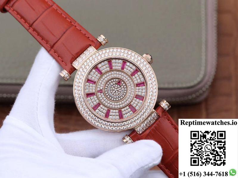 Franck Muller Double Mystery Dm42D2Rcd Gs Factory Rose Gold Diamond Dial-Rep Time Watches