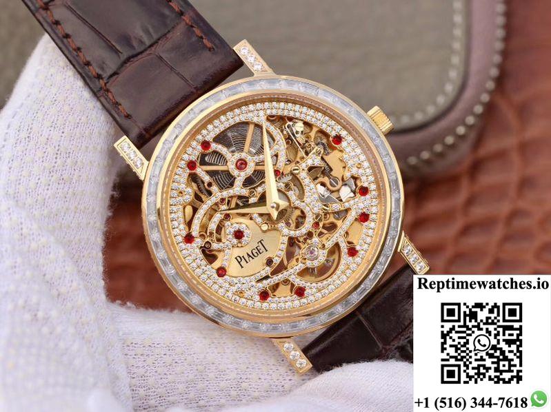 Piaget Altiplano G0A39125 Rosegold Skeleton Dial-Rep Time Watches