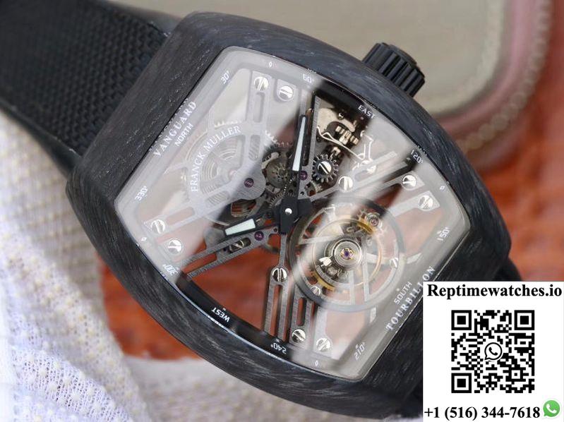 Franck Muller Vanguard Skeleton V45 T Sqt Tourbillon Skeleton Dial-Rep Time Watches
