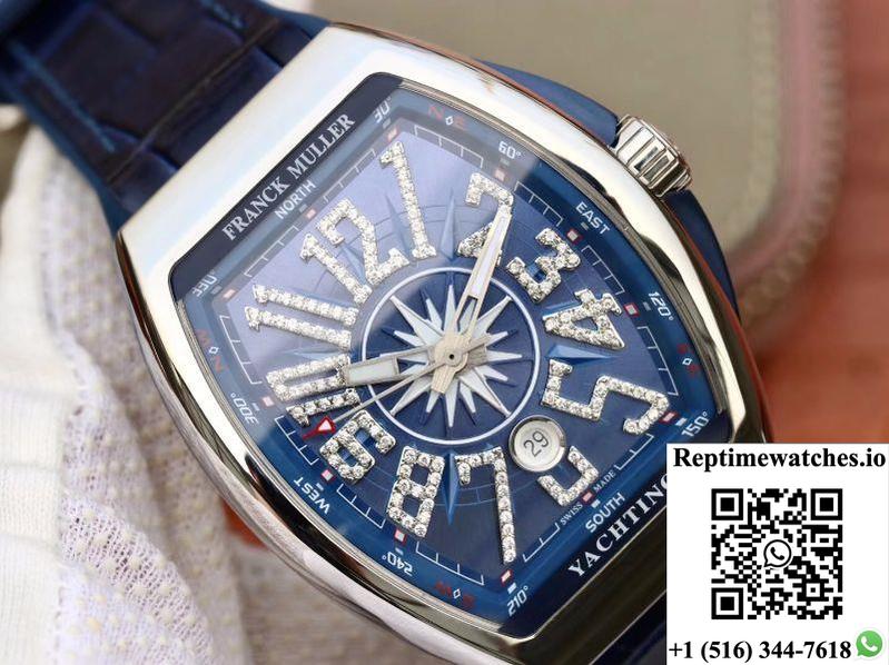Franck Muller Vanguard V45 45Mm Blue Dial-Rep Time Watches