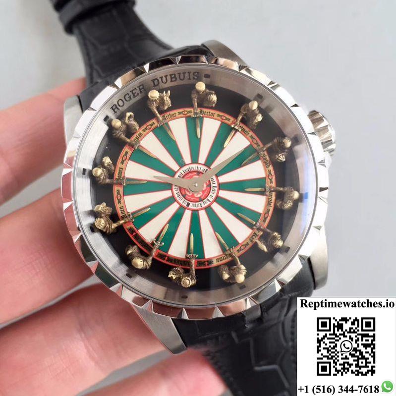 Roger Dubuis Excalibur Rddbex0398 Green White Table Dial-Rep Time Watches