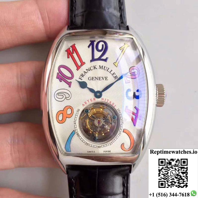 Franck Muller Crazy Color Dreams Tourbillon 8880 White Dial-Rep Time Watches