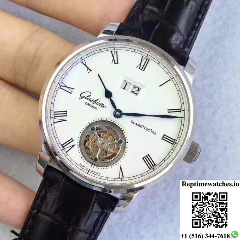 Glashutte Original Senator Excellence Tourbillon 1-94-03-04-04-04 White Dial-Rep Time Watches