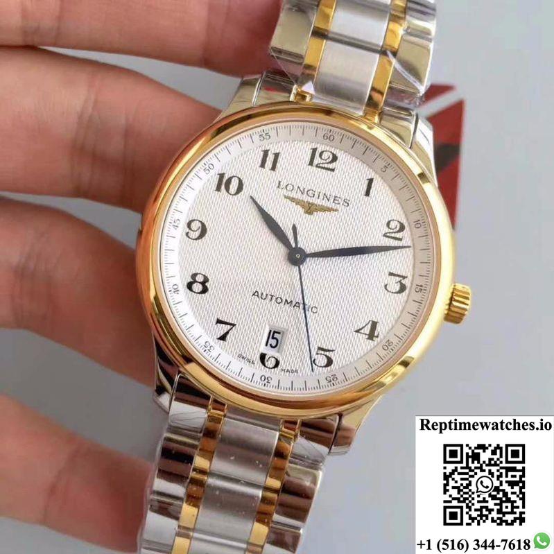 Longines Master Collection Kz Factory White Textured Dial-Rep Time Watches