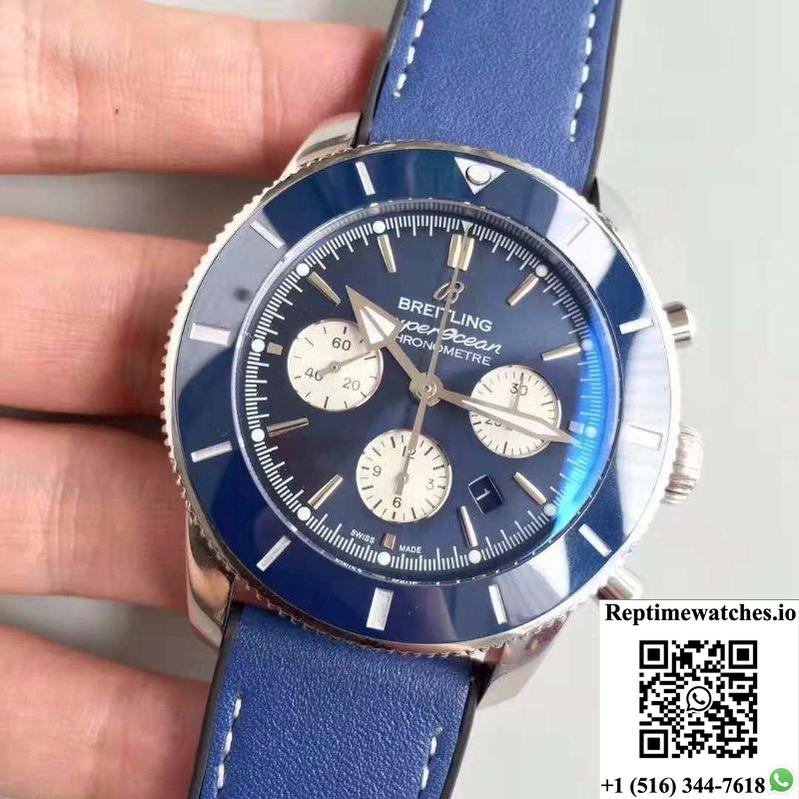 Breitling Superocean Heritage Ii Chronograph 44 Ab0162161C1A1 Gf Factory Blue Dial-Rep Time Watches