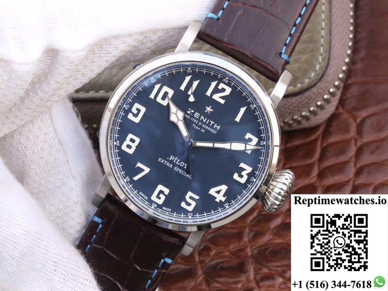 Zenith Pilot Type 20 Extra Special 03.2430.3000.21.C738 Xf Factory Blue Dial-Rep Time Watches