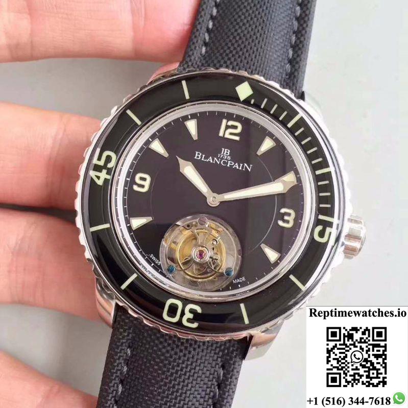 Blancpain Fifty Fathoms Tourbillon Jb Factory Black Dial-Rep Time Watches