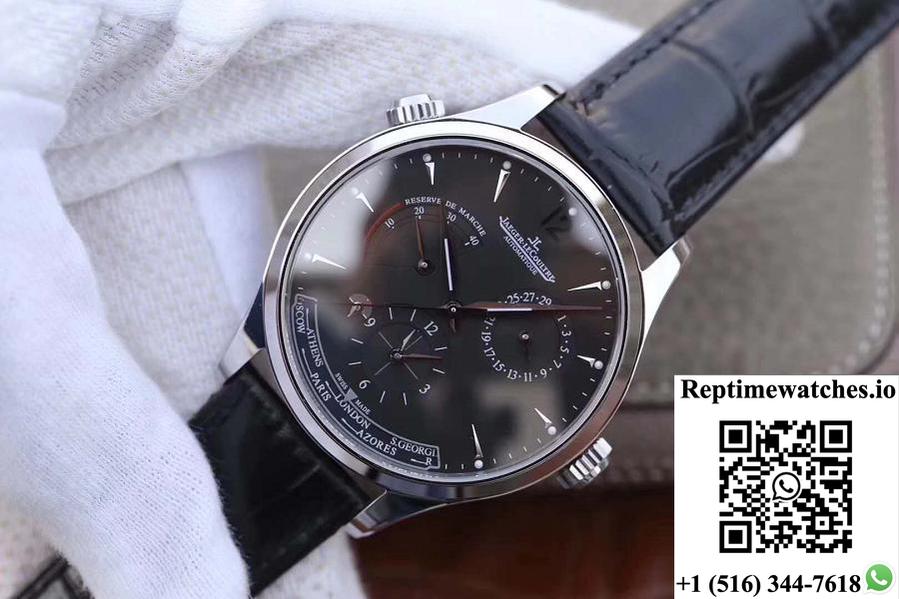 Jaeger-Lecoultre Master Geographic 1428421 Tw Factory Black Dial-Rep Time Watches
