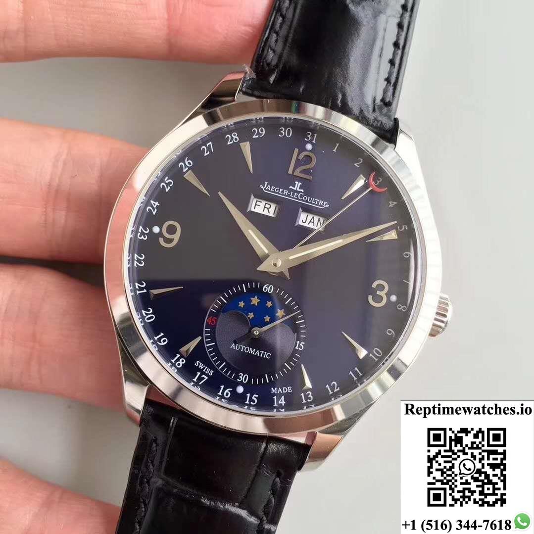Jaeger-Lecoultre Master Calendar 1558420 Km Factory Blue Dial-Rep Time Watches