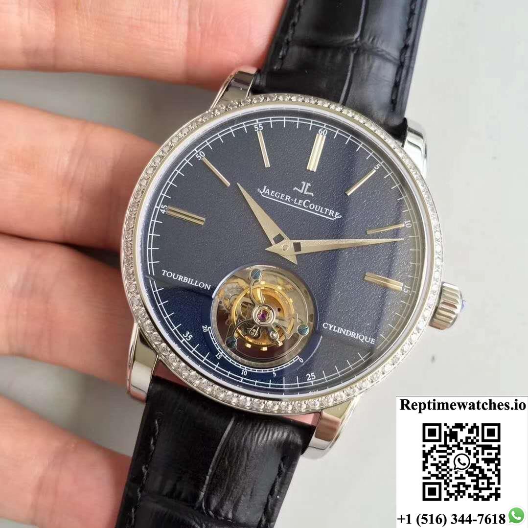 Jaeger-Lecoultre Master Grande Tradition Tourbillon R8 Factory Blue Dial-Rep Time Watches