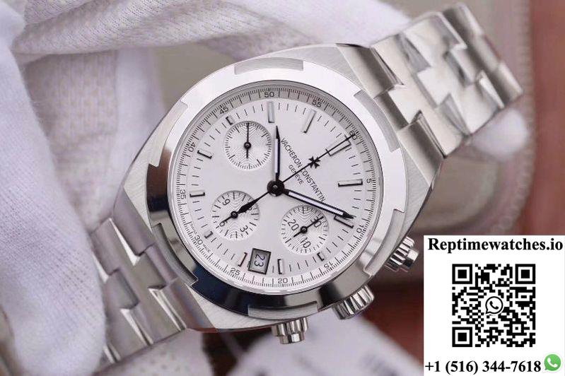 Vacheron Constantin Overseas Chronograph 5500V/110A-B075 8F Factory Silver Dial-Rep Time Watches