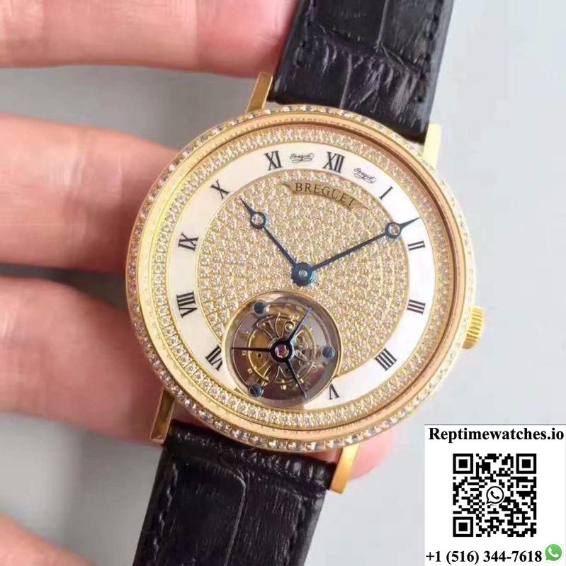 Breguet Grand Complication Tourbillon Diamond Dial-Rep Time Watches