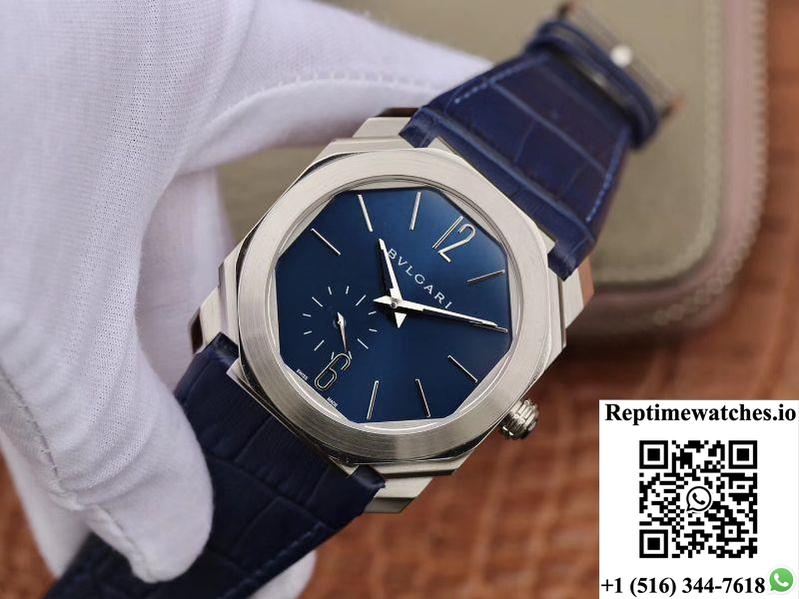 Bvlgari Octo Finissimo Extra Thin Automatic 103035 Blue Dial-Rep Time Watches