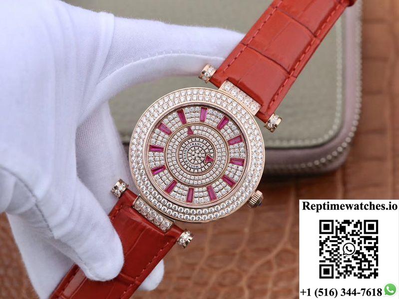 Franck Muller Double Mystery Dm42D2Rcd Gs Factory Rose Gold Diamond Dial-Rep Time Watches