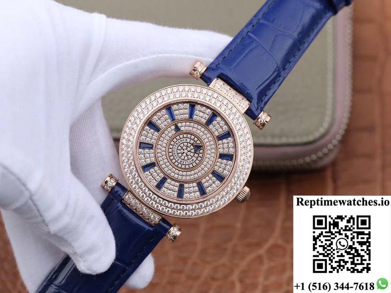 Franck Muller Double Mystery D 3R Cd 42 Rose Gold Diamond Dial-Rep Time Watches