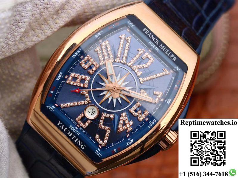 Franck Muller Vanguard V45 25Th Anniversary Blue Dial-Rep Time Watches