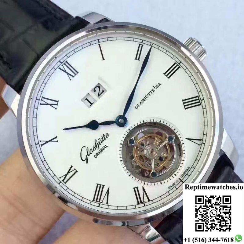 Glashutte Original Senator Excellence Tourbillon 1-94-03-04-04-04 White Dial-Rep Time Watches