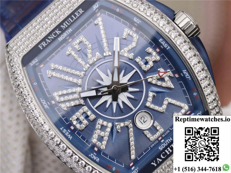 Franck Muller Vanguard V45.Sc.Dt.Ac.Bl Blue Dial-Rep Time Watches
