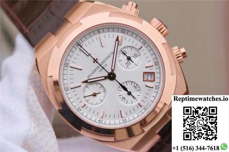 Vacheron Constantin Overseas Chronograph 5500V/000R-B074 8F Factory Silver Dial-Rep Time Watches