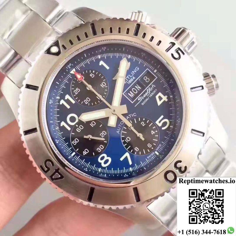 Breitling Superocean Chronograph Steelfish A13341C3/C893 Gf Factory Blue Dial-Rep Time Watches
