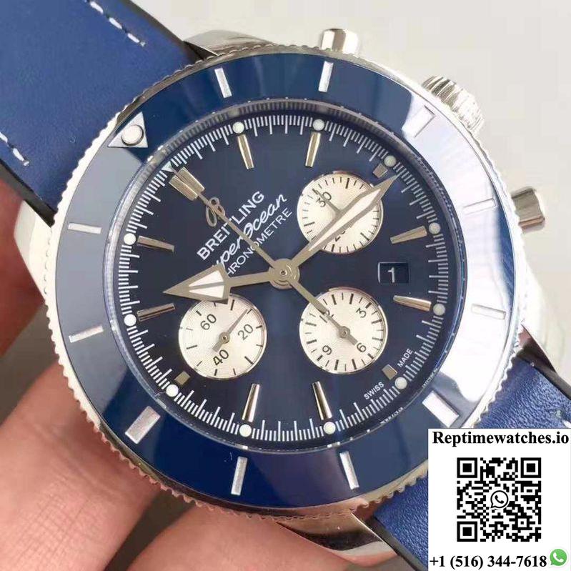Breitling Superocean Heritage Ii Chronograph 44 Ab0162161C1A1 Gf Factory Blue Dial-Rep Time Watches