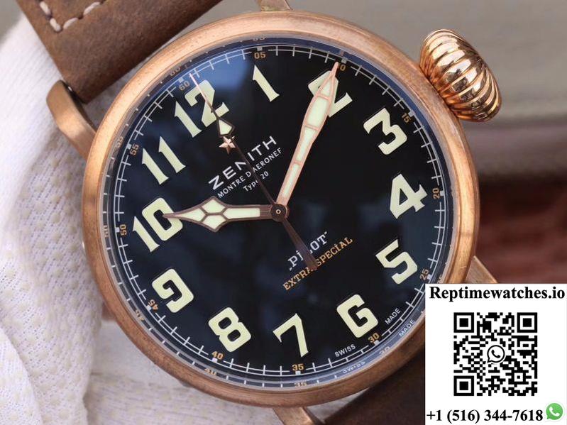 Zenith Pilot Type 20 Extra Special Bronze 29.2430.679.21.C753 Xf Factory Black Dial-Rep Time Watches