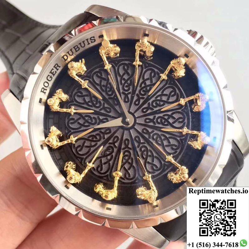 Roger Dubuis Excalibur Knights Of The Round Table Ii Rddbex0495 Black Dial-Rep Time Watches